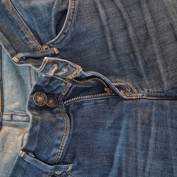 Hudson Beth Crop Baby Boot Cut Jeans Medium Wash Flap Pocket Size 29 - Picture 5 of 9